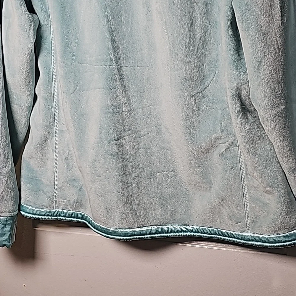 Pendleton XL fuzzy fleece jacket, aquamarine teal - Picture 10 of 16